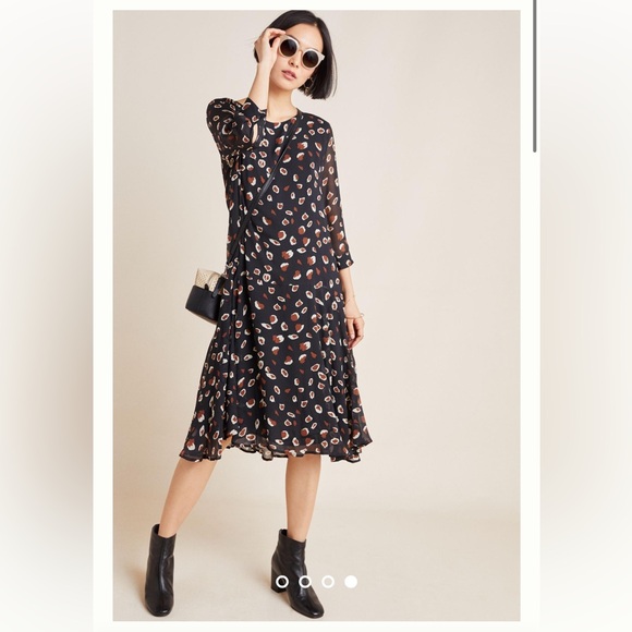 NWT Anthropologie Seen Worn Kept Anais Midi Dress size 6P - Picture 2 of 5